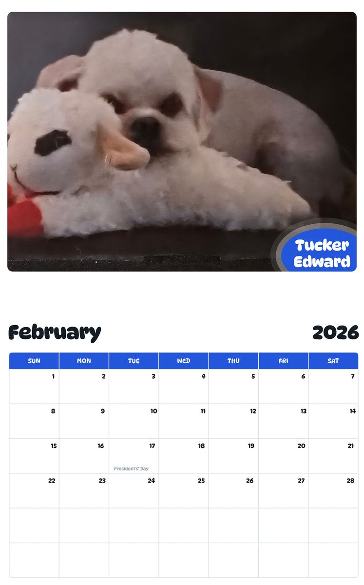 October 2025 - September 2026 Tucker Edward - Pawidols Pet Calendar