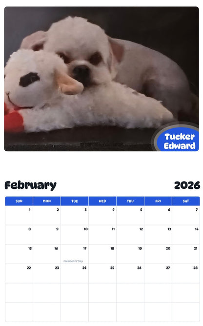 October 2025 - September 2026 Tucker Edward - Pawidols Pet Calendar