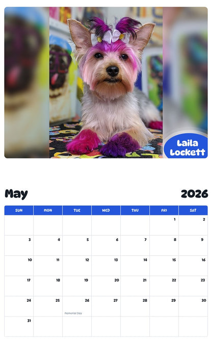 2026 - 2027 Laila Lockett - Pawidols Pet Calendar