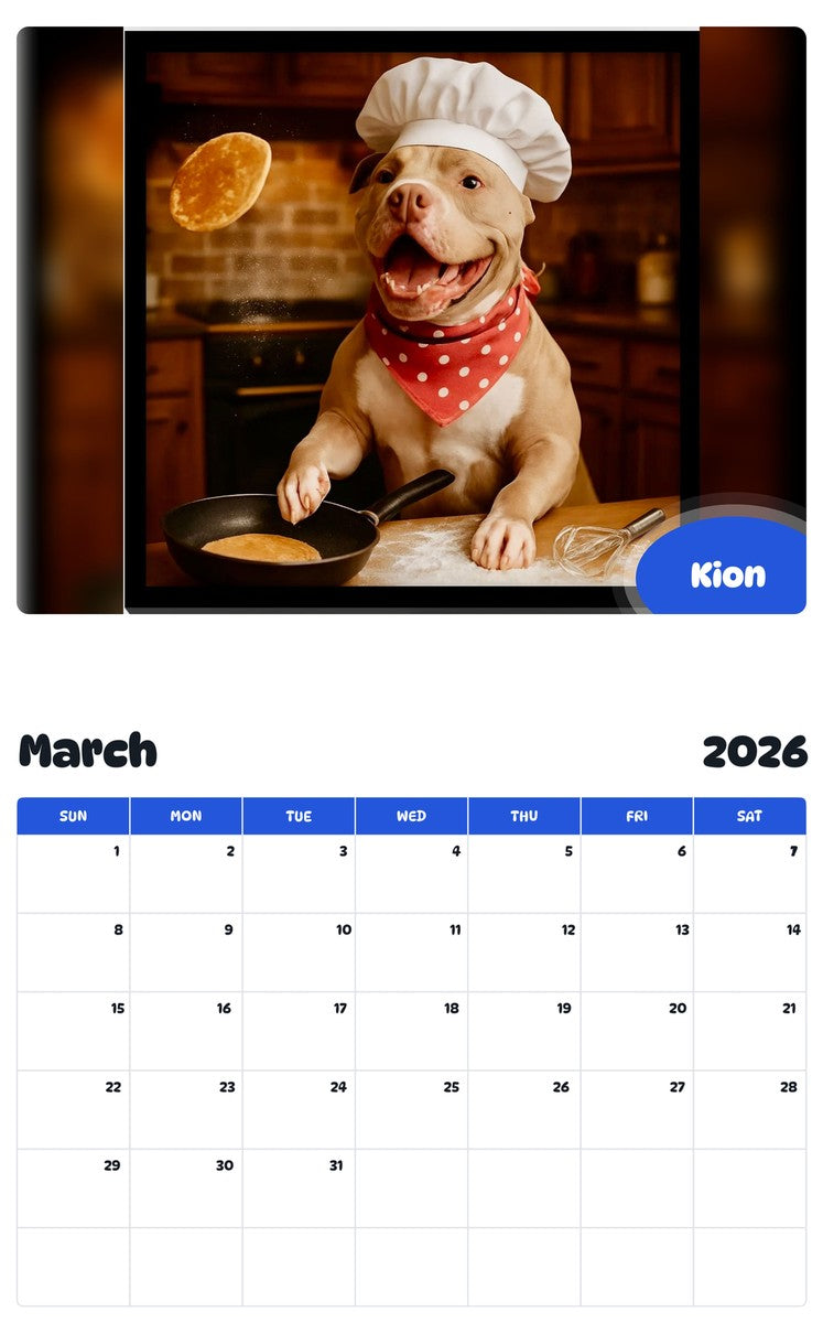 November 2025 - October 2026 Kion - Pawidols Pet Calendar