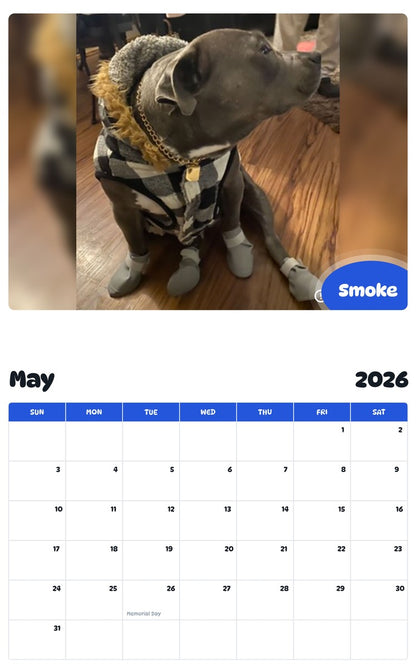 2026 - 2027 Smoke - Pawidols Pet Calendar