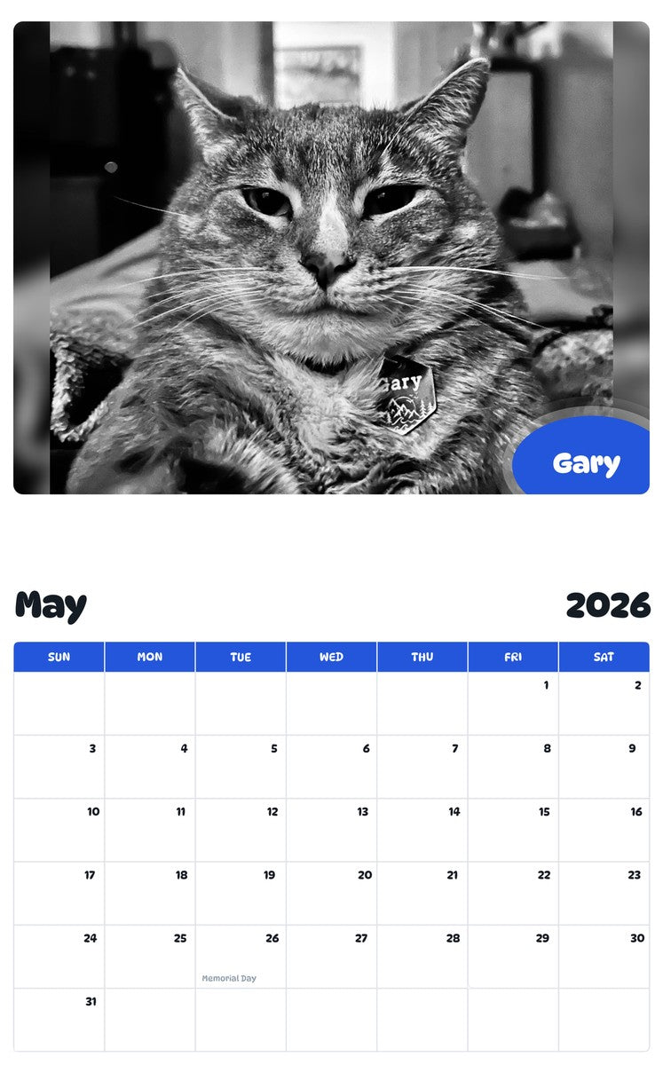 2026 - 2027 Gary - Pawidols Pet Calendar