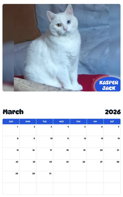 November 2025 - October 2026 KASPER JACK - Pawidols Pet Calendar