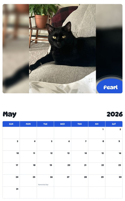 2026 - 2027 Pearl - Pawidols Pet Calendar