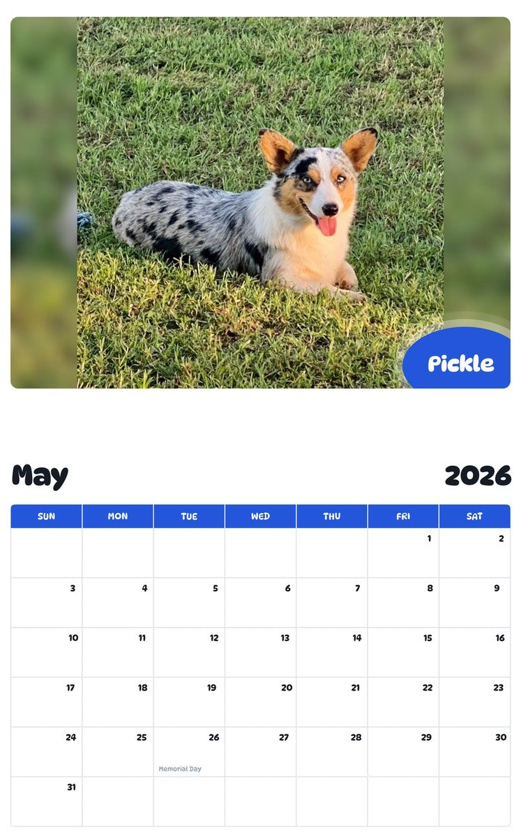 2026 - 2027 Pickle - Pawidols Pet Calendar