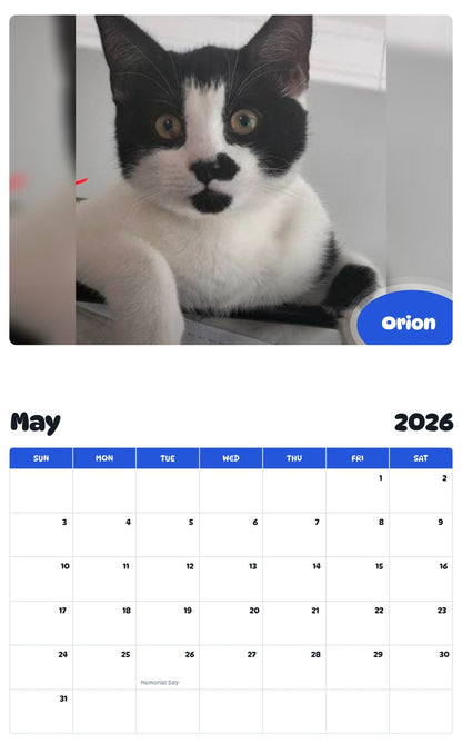 2026 - 2027 Orion - Pawidols Pet Calendar