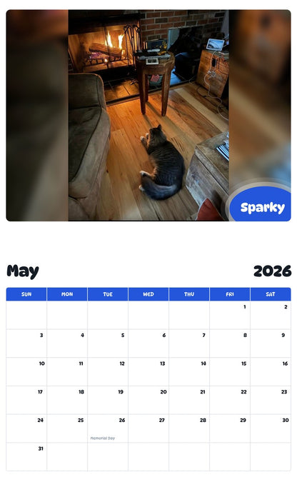 2026 - 2027 Sparky - Pawidols Pet Calendar