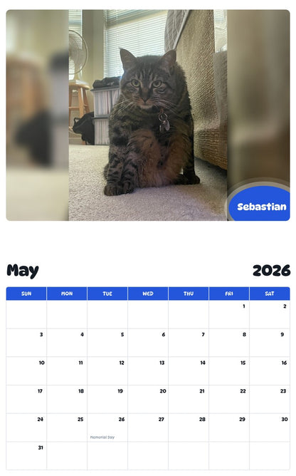 2026 - 2027 Sebastian - Pawidols Pet Calendar