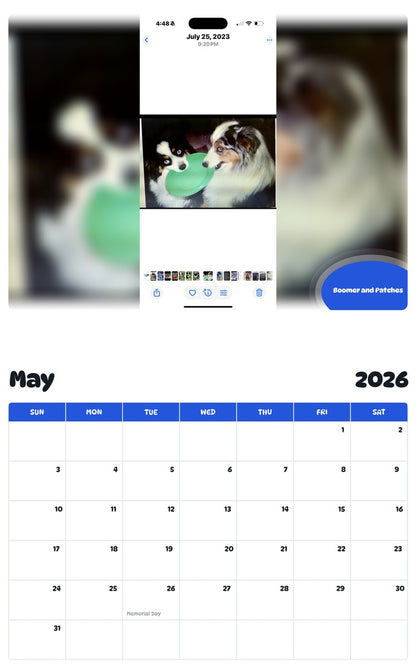 2026 - 2027 Boomer and Patches - Pawidols Pet Calendar