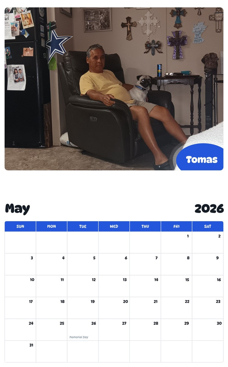 2026 - 2027 Tomas - Pawidols Pet Calendar