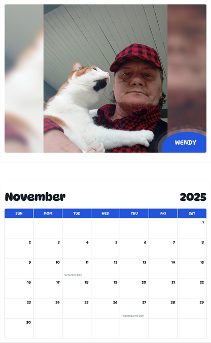 July 2025 - June 2026 Wendy - Pawidols Pet Calendar
