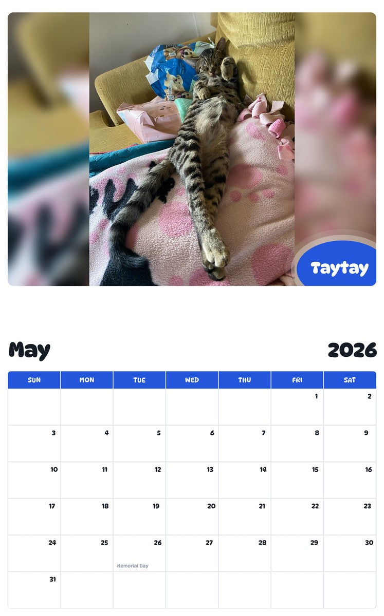 2026 - 2027 Taytay - Pawidols Pet Calendar
