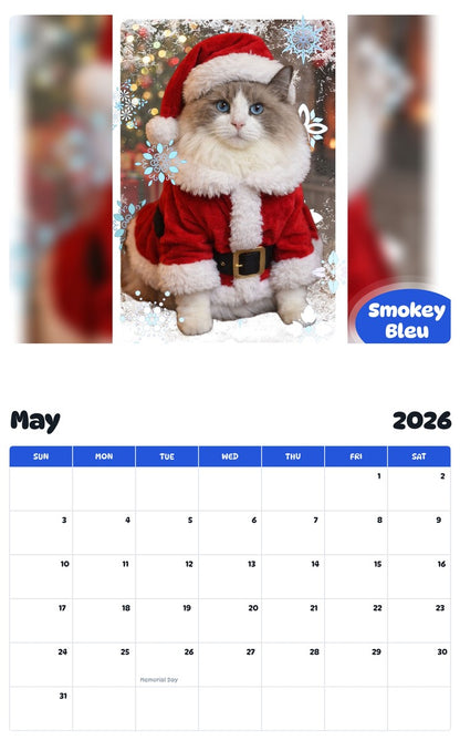 2026 - 2027 Smokey Bleu - Pawidols Pet Calendar