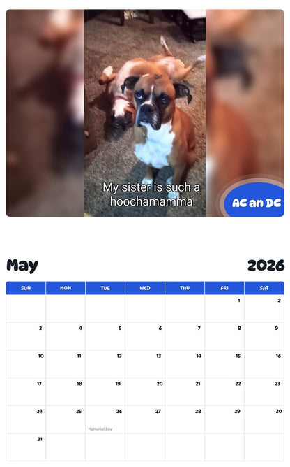 2026 - 2027 AC an DC - Pawidols Pet Calendar