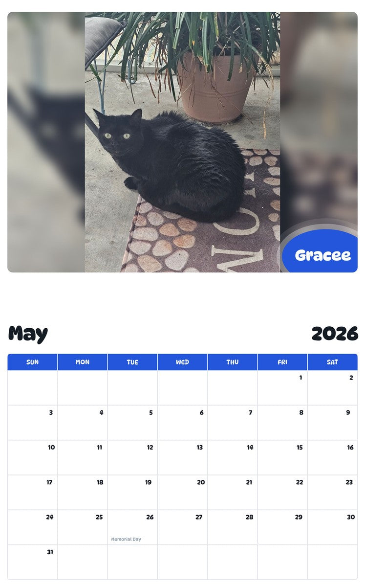 2026 - 2027 Gracee - Pawidols Pet Calendar