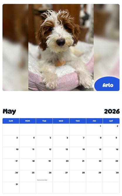 2026 - 2027 Arlo - Pawidols Pet Calendar