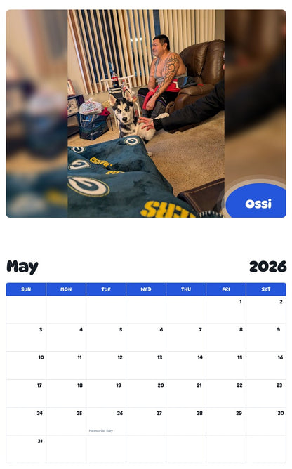 2026 - 2027 Ossi - Pawidols Pet Calendar