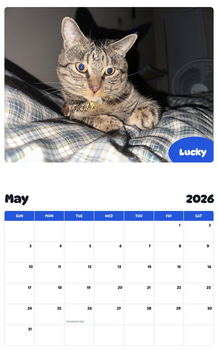 2026 - 2027 Lucky - Pawidols Pet Calendar