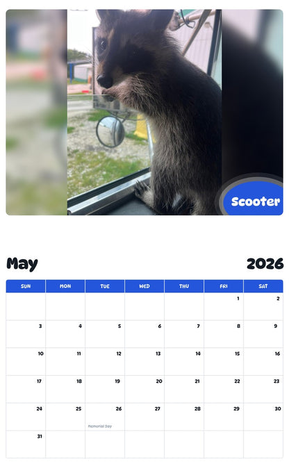 2026 - 2027 Scooter - Pawidols Pet Calendar