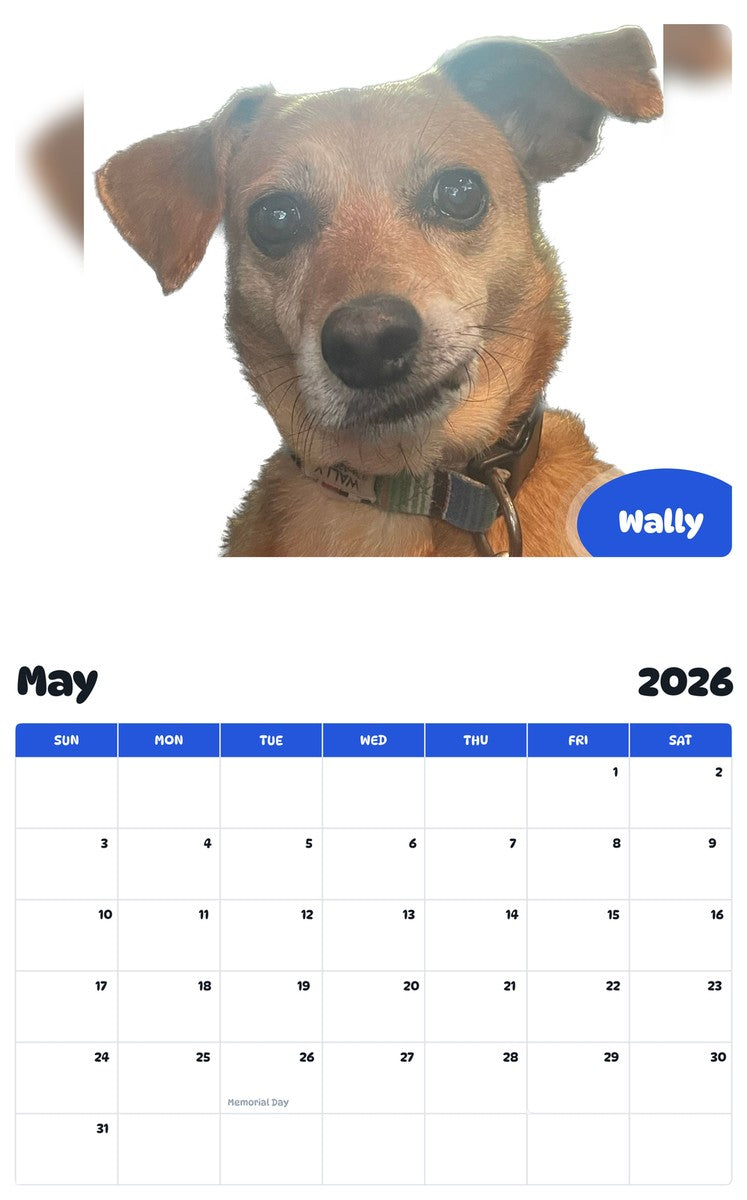2026 - 2027 Wally - Pawidols Pet Calendar