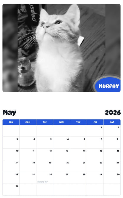2026 - 2027 MURPHY - Pawidols Pet Calendar