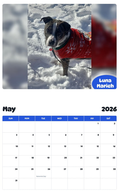 2026 - 2027 Luna Marieh - Pawidols Pet Calendar