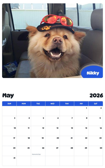 2026 - 2027 Nikky - Pawidols Pet Calendar