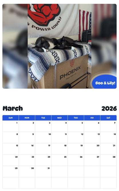 November 2025 - October 2026 Boo & Lily! - Pawidols Pet Calendar