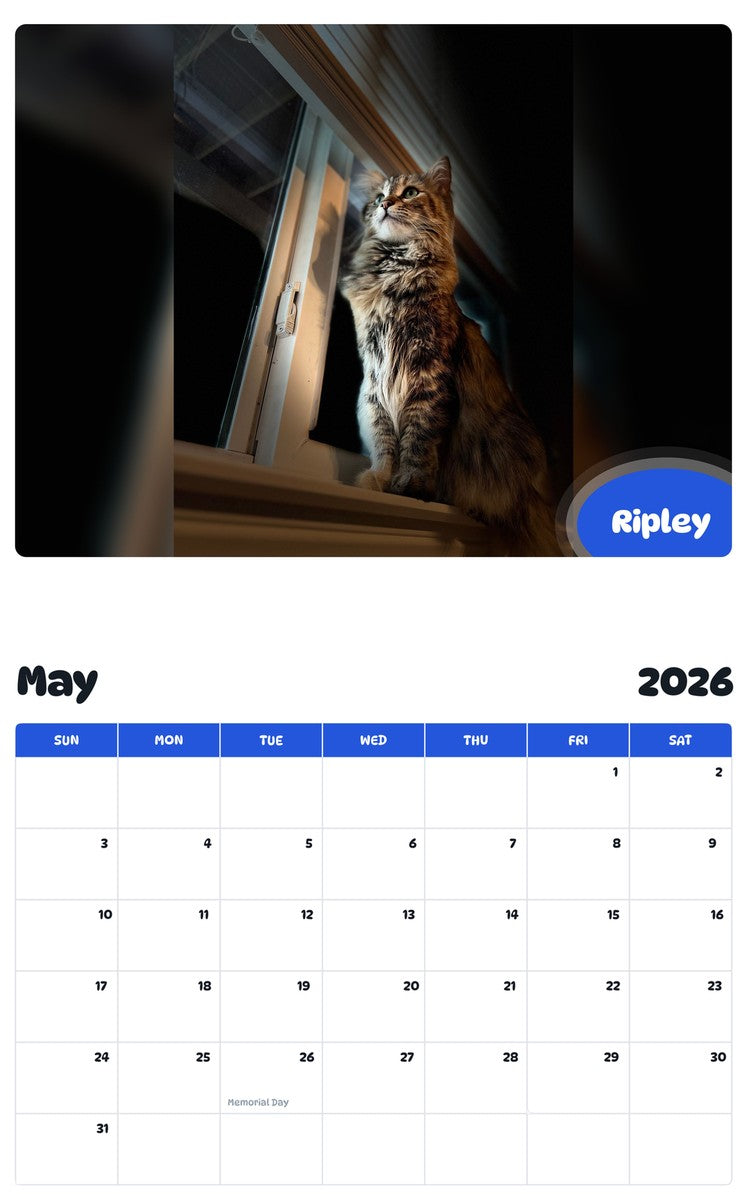 2026 - 2027 Ripley - Pawidols Pet Calendar