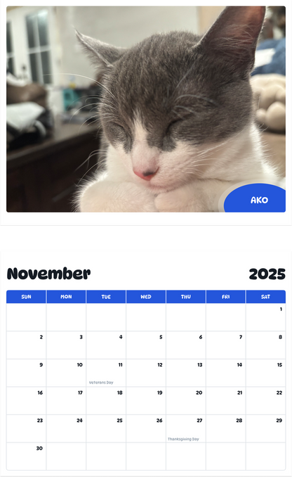 July 2025 - June 2026 Ako - Pawidols Pet Calendar