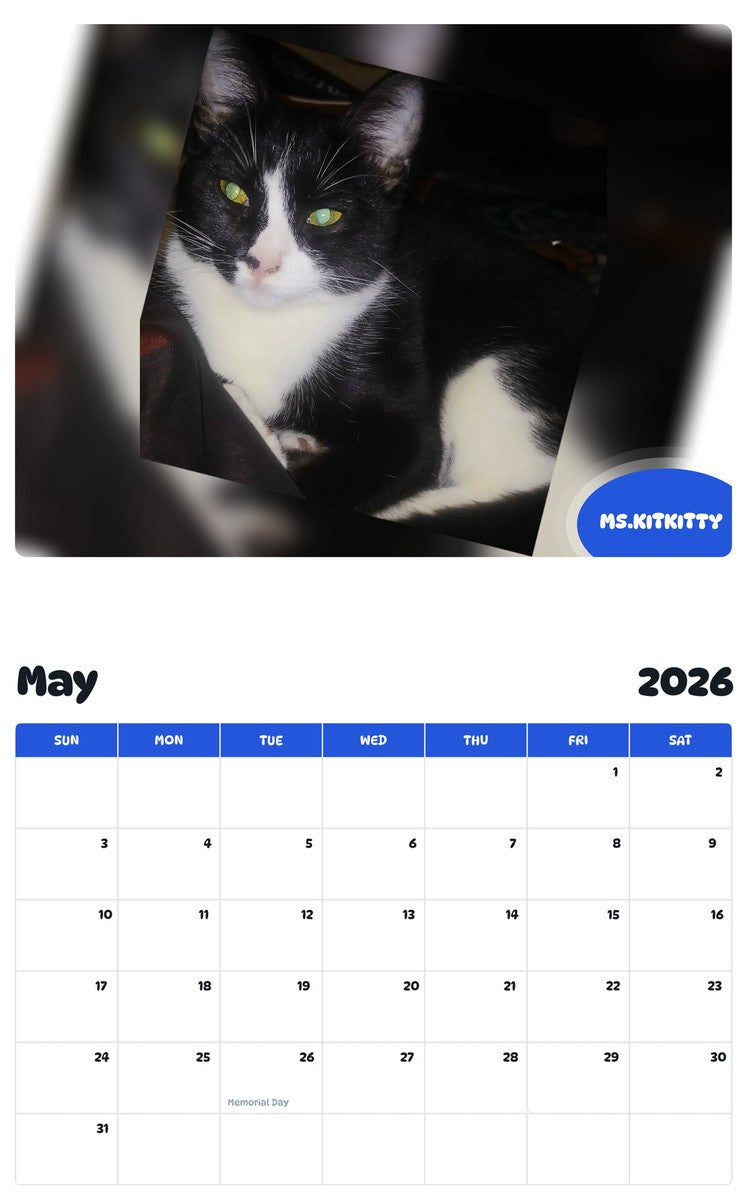 2026 - 2027 MS.KITKITTY - Pawidols Pet Calendar