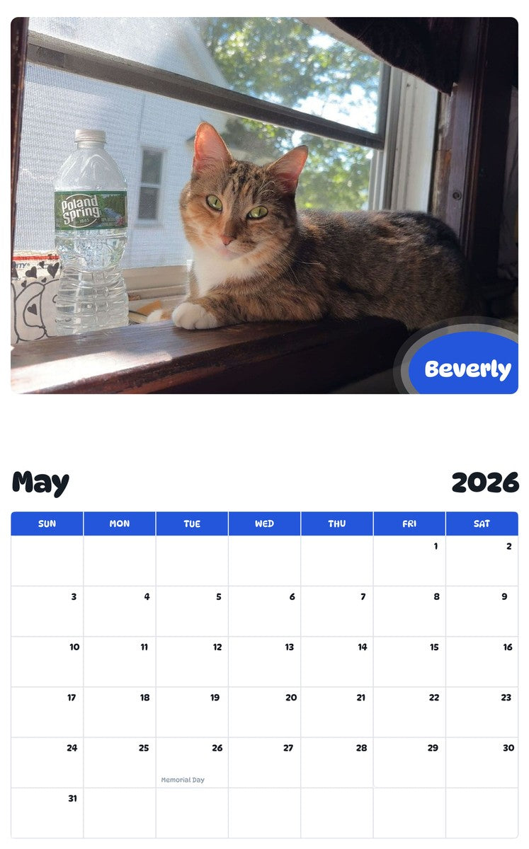 2026 - 2027 Beverly - Pawidols Pet Calendar