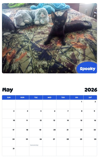2026 - 2027 Spooky - Pawidols Pet Calendar