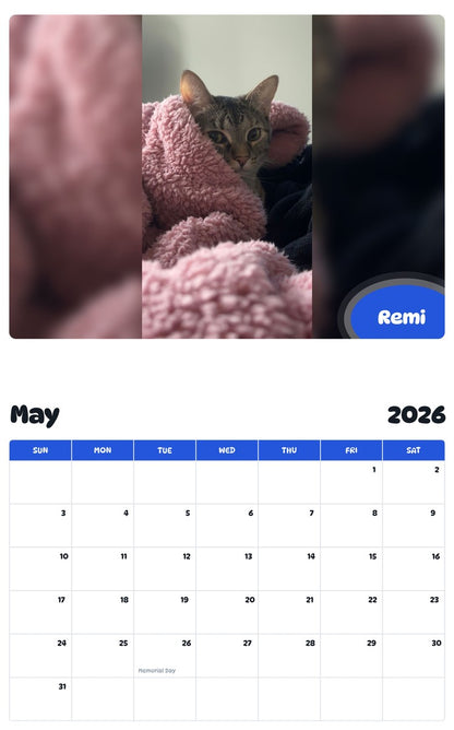 2026 - 2027 Remi - Pawidols Pet Calendar