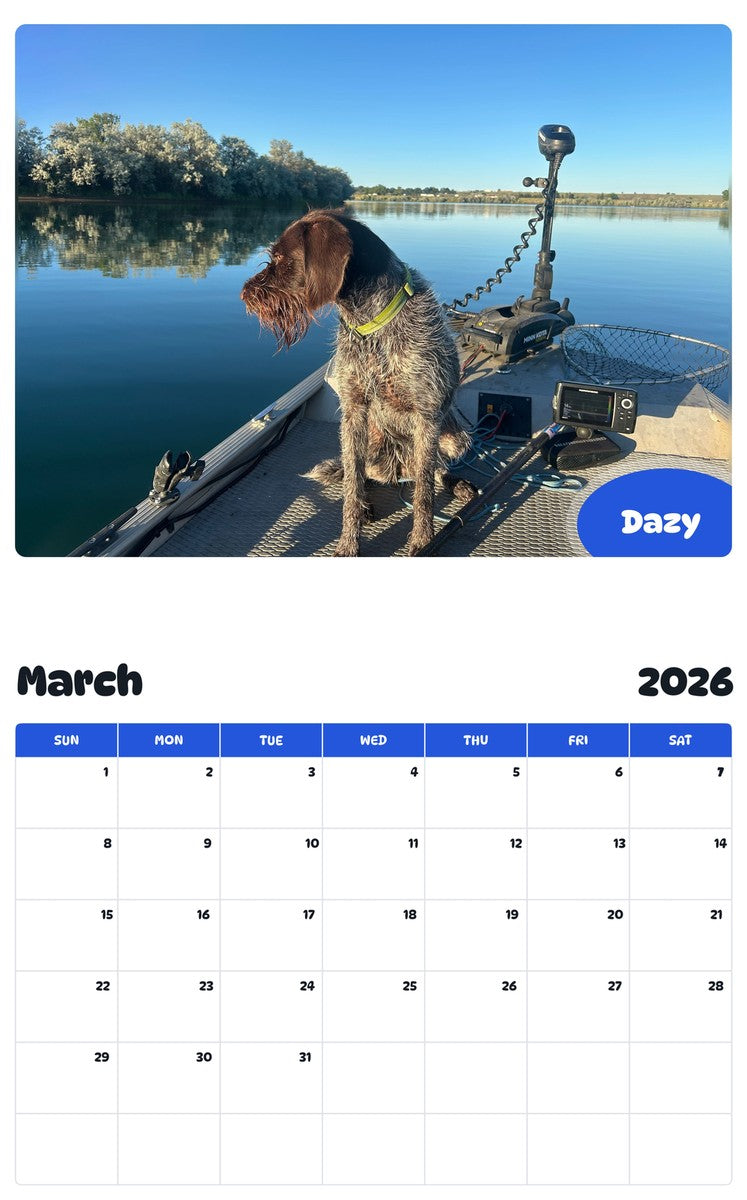 November 2025 - October 2026 Dazy - Pawidols Pet Calendar