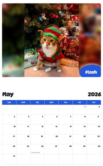 2026 - 2027 Flash - Pawidols Pet Calendar