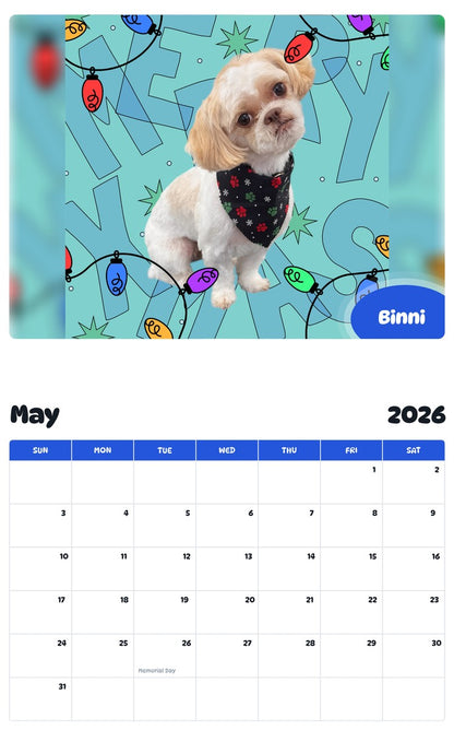 2026 - 2027 Binni - Pawidols Pet Calendar