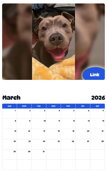 November 2025 - October 2026 Link - Pawidols Pet Calendar