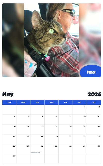 2026 - 2027 Max - Pawidols Pet Calendar