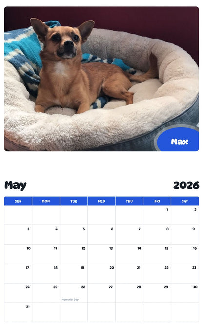 2026 - 2027 Max - Pawidols Pet Calendar