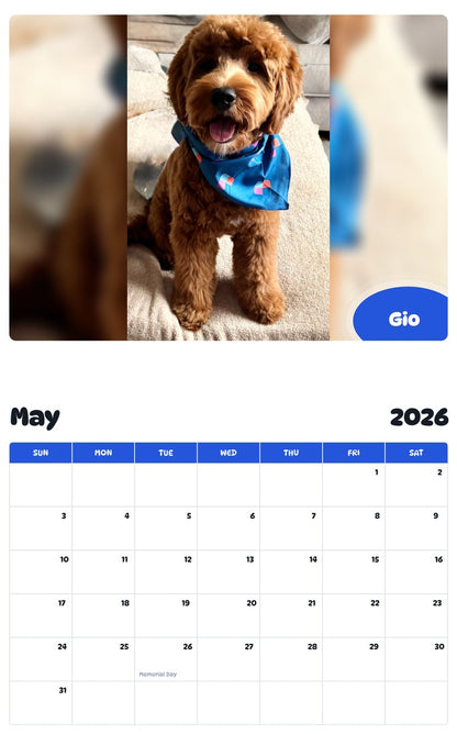 2026 - 2027 Gio - Pawidols Pet Calendar