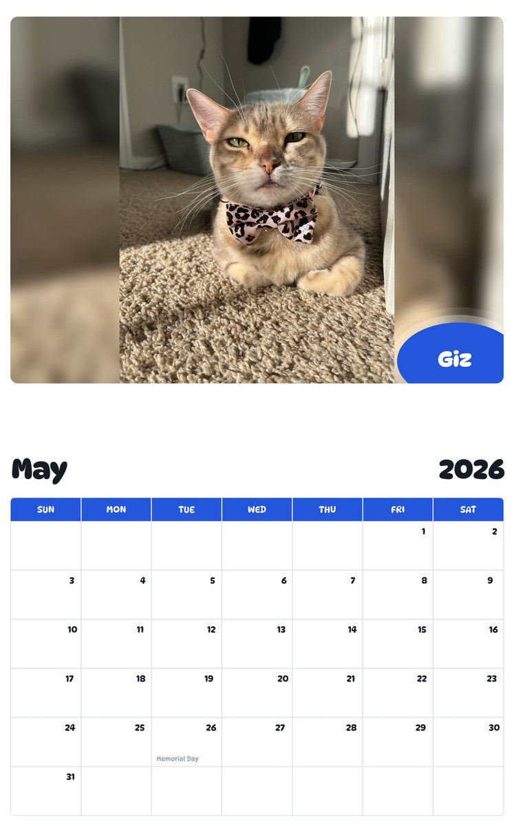 2026 - 2027 Giz - Pawidols Pet Calendar