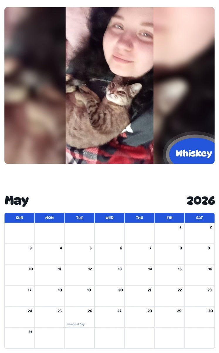 2026 - 2027 Whiskey - Pawidols Pet Calendar
