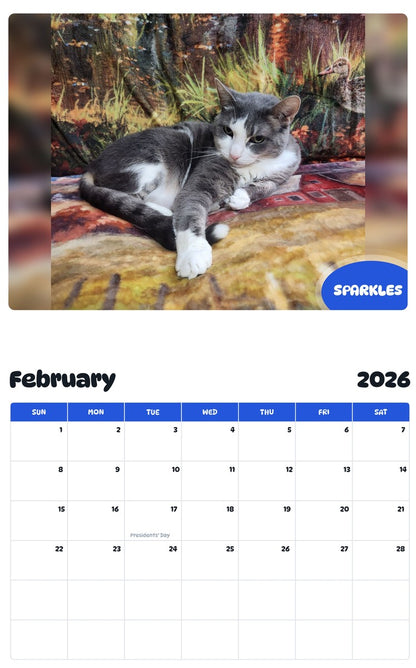 October 2025 - September 2026 SPARKLES - Pawidols Pet Calendar