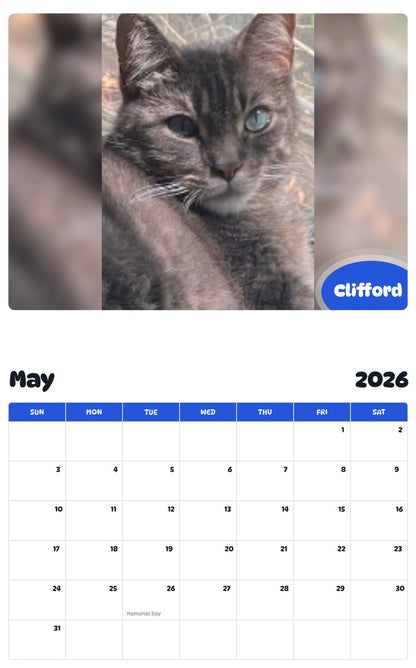 2026 - 2027 Clifford - Pawidols Pet Calendar