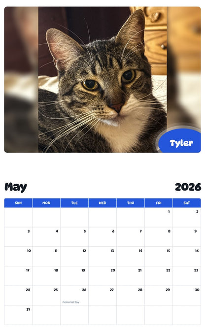 2026 - 2027 Tyler - Pawidols Pet Calendar