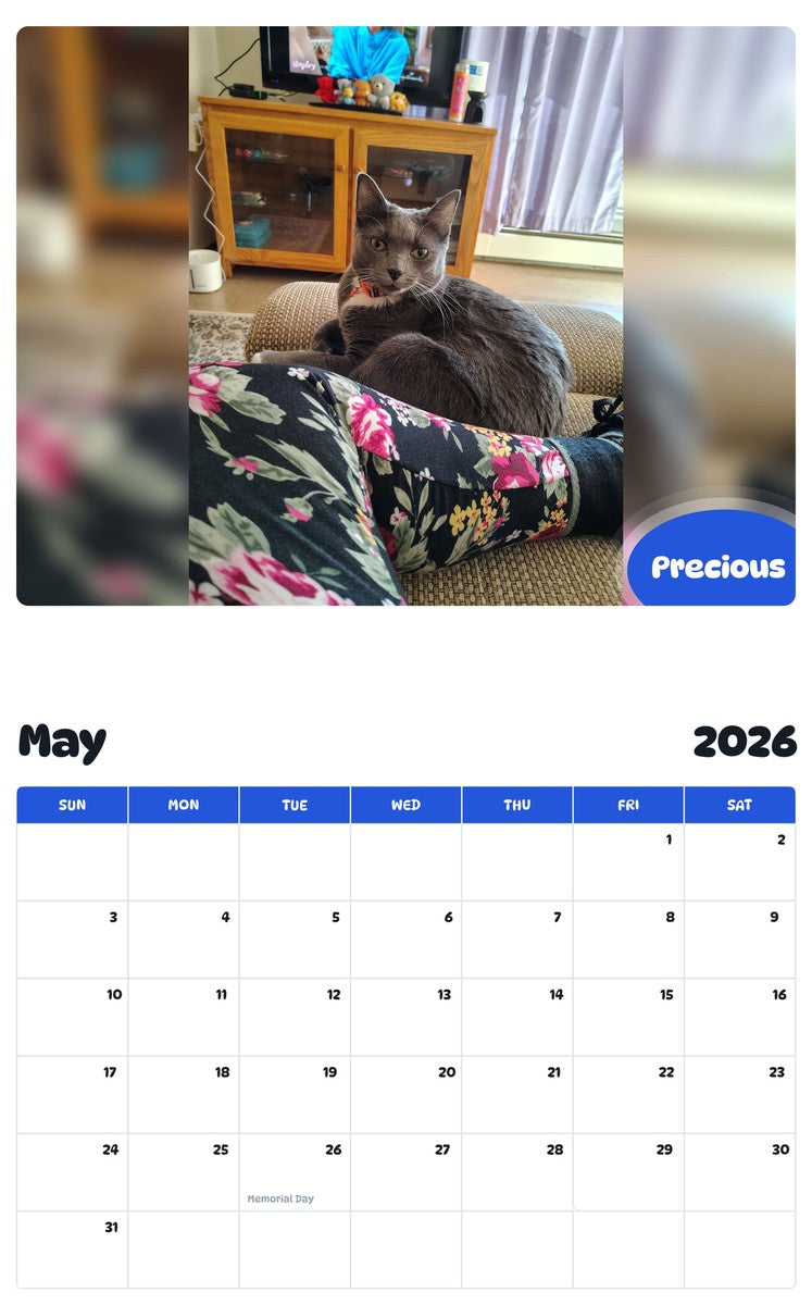 2026 - 2027 Precious - Pawidols Pet Calendar
