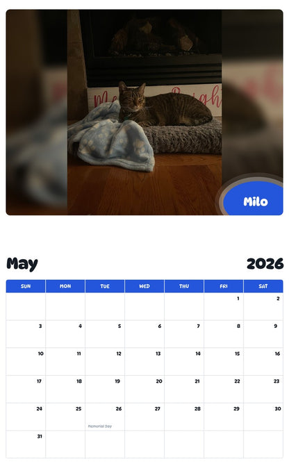 2026 - 2027 Milo - Pawidols Pet Calendar