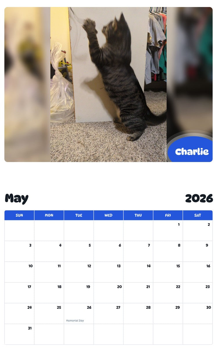 2026 - 2027 Charlie - Pawidols Pet Calendar