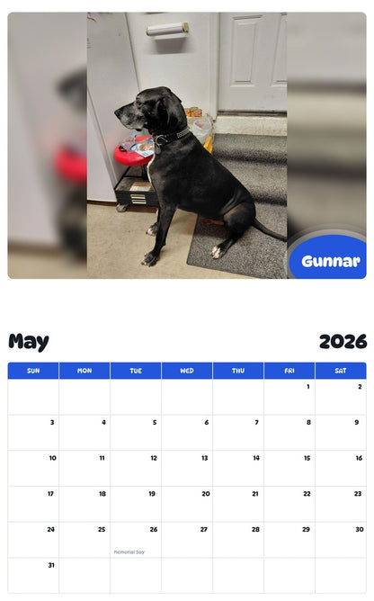 2026 - 2027 Gunnar - Pawidols Pet Calendar